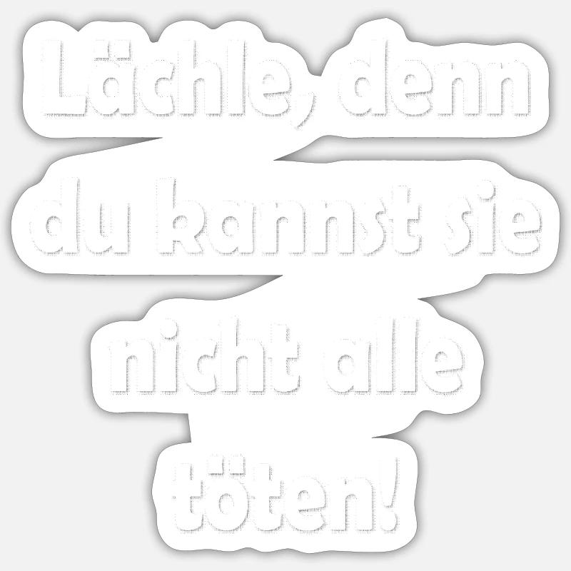 lächle Sticker Größe S (10 x 10 cm)