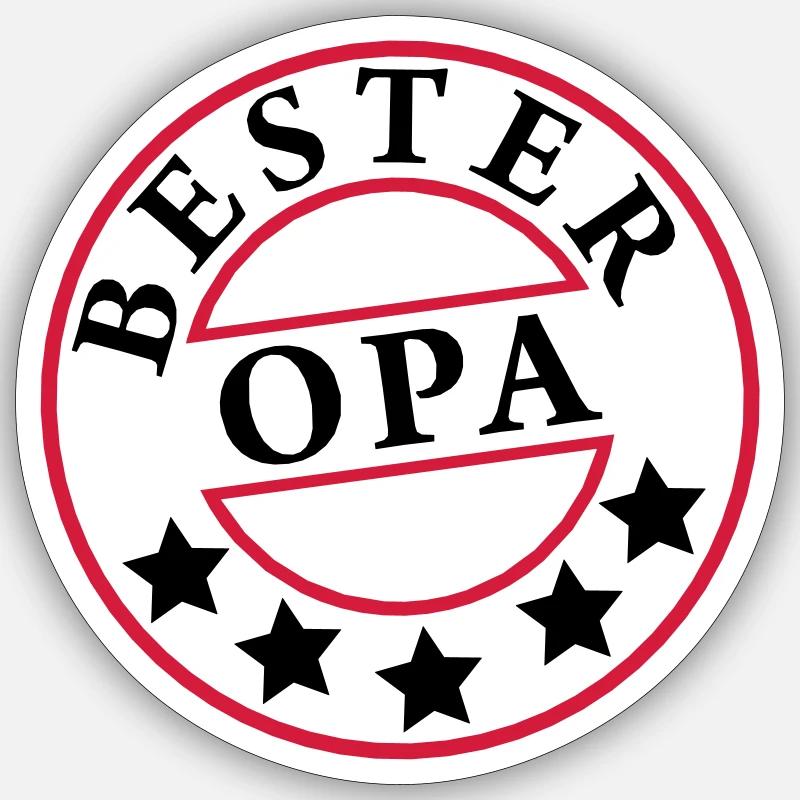 „Bester Opa“ Sticker Größe S (10 x 10 cm)