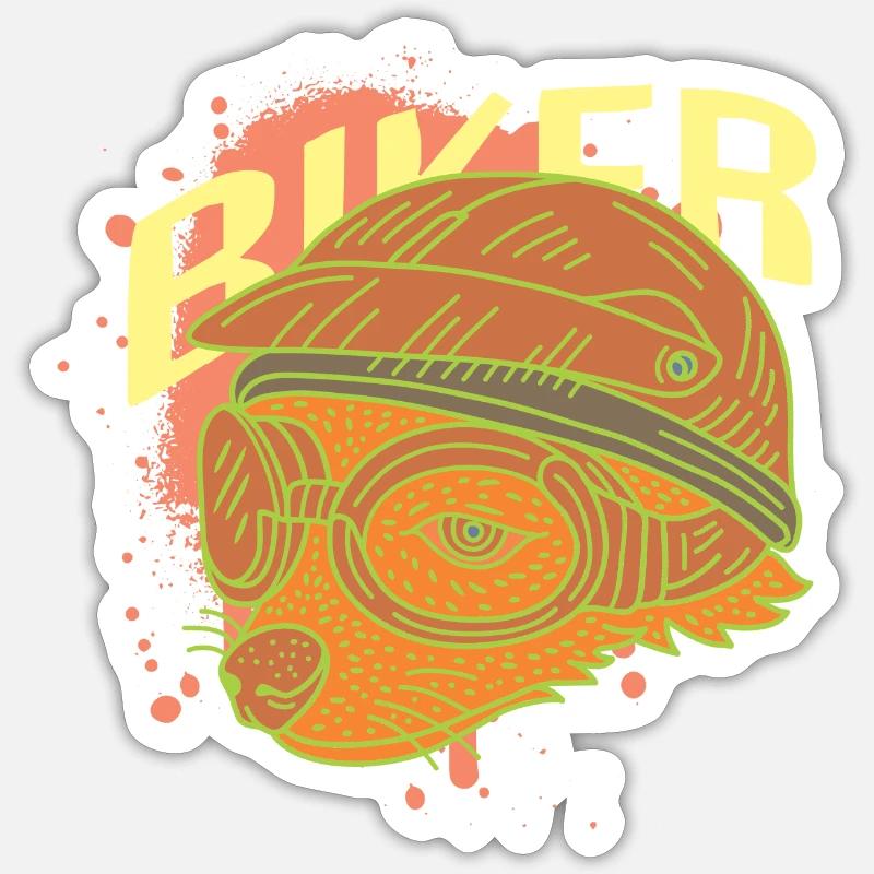 Motorcycle motor two-wheeled gift idea - Sticker size S (10 x 10 cm) - white matte