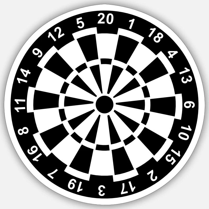 Darts - Sticker Größe S (10 x 10 cm) - Mattweiß