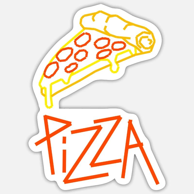 Pizza Pizza Pizza Sticker Größe S (10 x 10 cm)