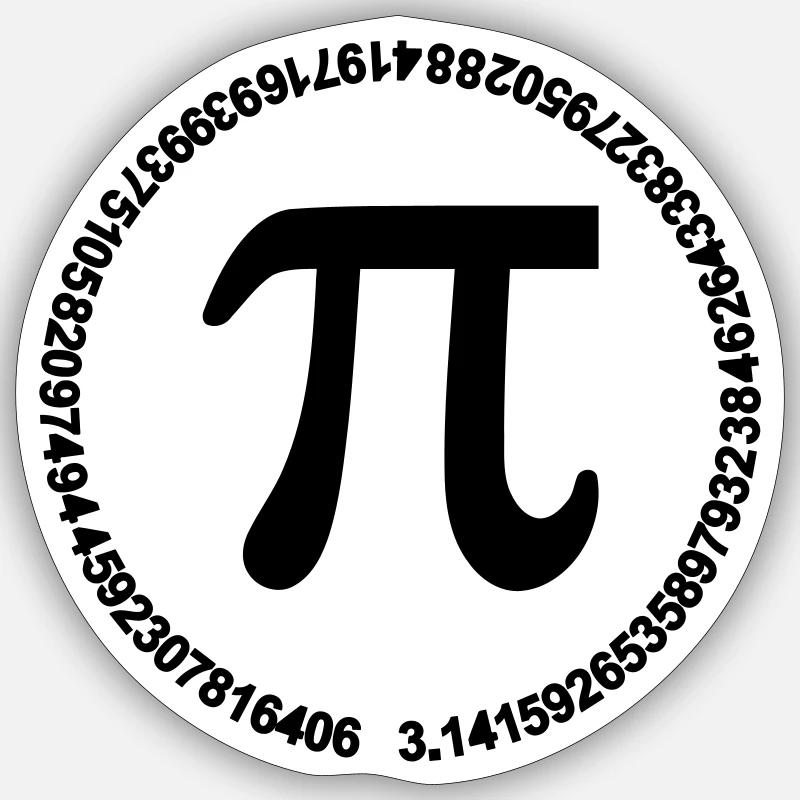 Pi - Sticker size S (10 x 10 cm) - white matte