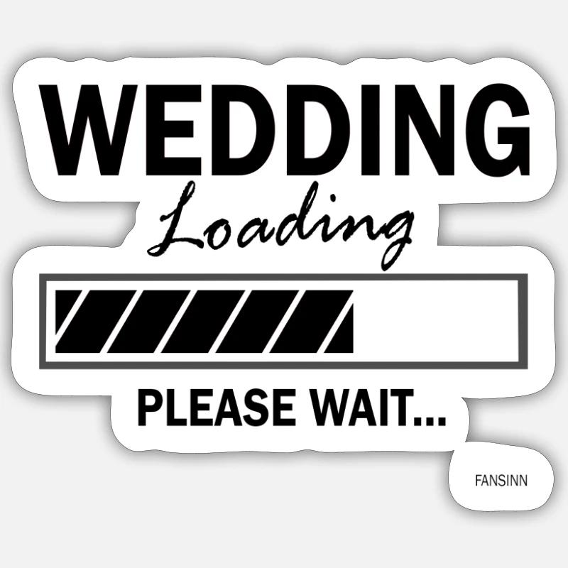 Hochzeit Junggesellenabschied Ehe Liebe Geschenk - Sticker Größe S (10 x 10 cm) - Mattweiß