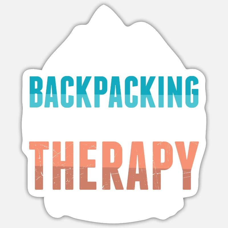 Backpacker Therapy Sticker size S (10 x 10 cm)