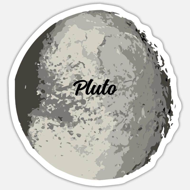 Pluto - Sticker size S (10 x 10 cm) - white matte