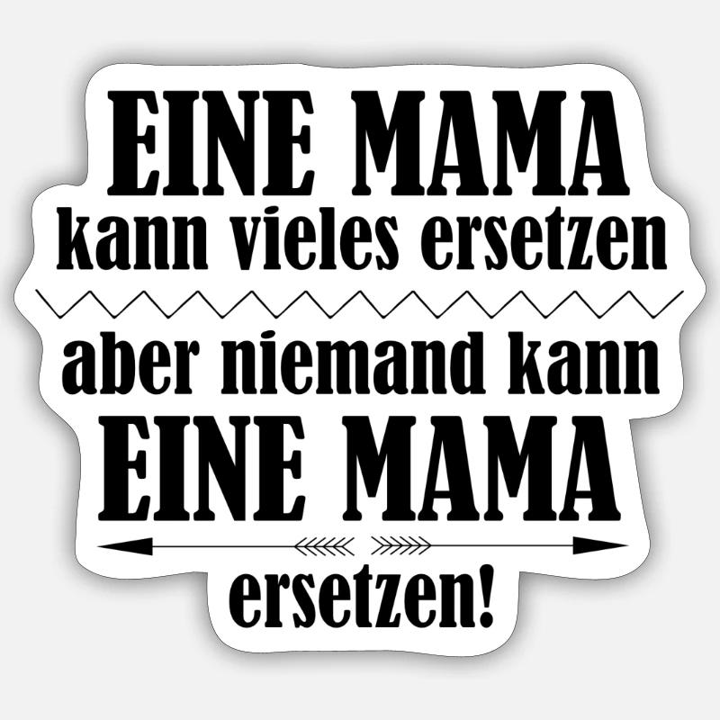 Mama kann alles Muttertag - Sticker Größe S (10 x 10 cm) - Mattweiß