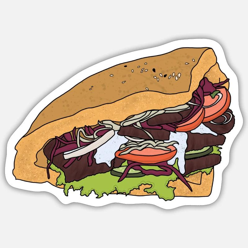Kebab Sticker taille S (10 x 10 cm)