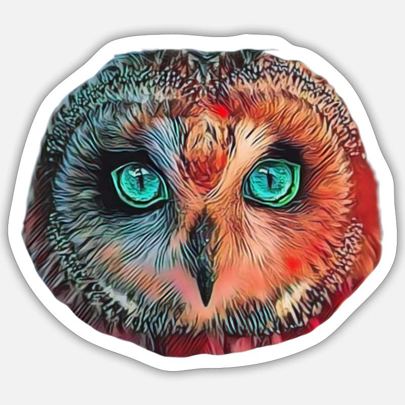 Eule Sticker Größe S (10 x 10 cm)