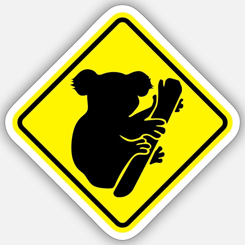 Koala - Sticker Größe S (10 x 10 cm) - Mattweiß