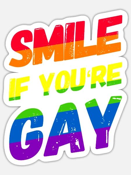 Homosexualität LGBT CSD Gay Pride - Sticker Größe S (10 x 10 cm) - Mattweiß