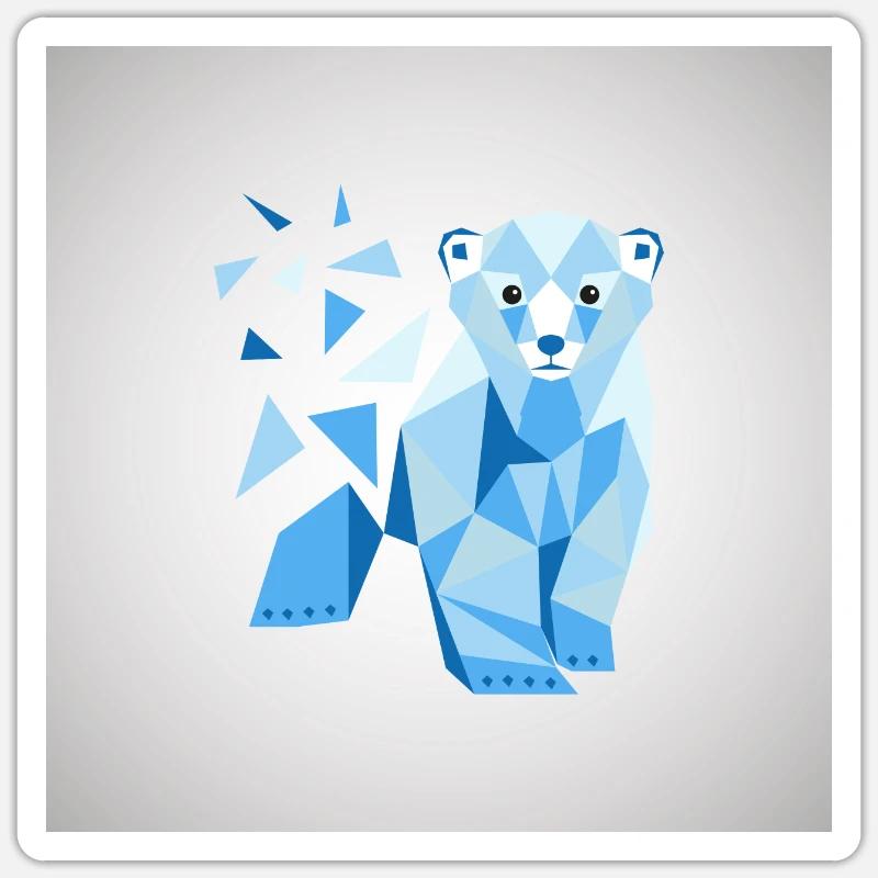 Icebear - Sticker size S (10 x 10 cm) - white matte