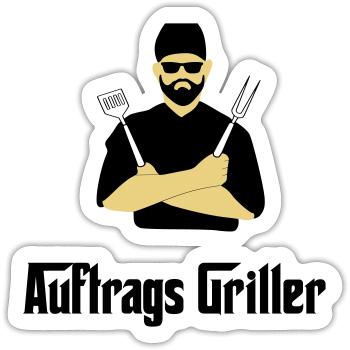 BBQ Grillen - Sticker Größe S (10 x 10 cm) - Mattweiß - Vorne