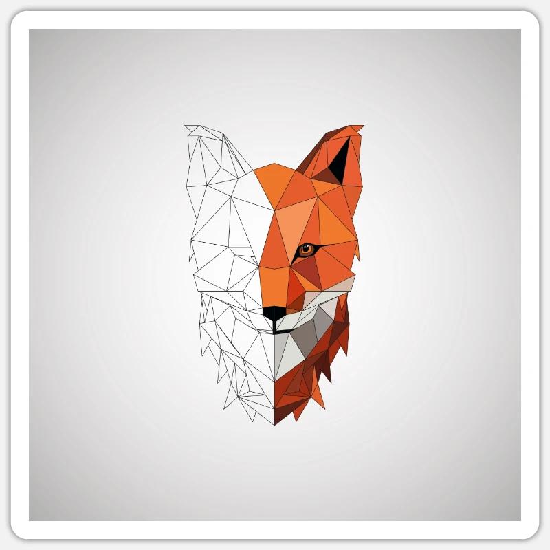 Fuchs Sticker Größe S (10 x 10 cm)
