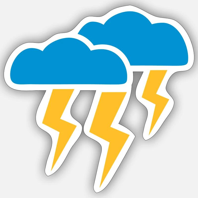 Orage - Sticker taille S (10 x 10 cm) - blanc mat