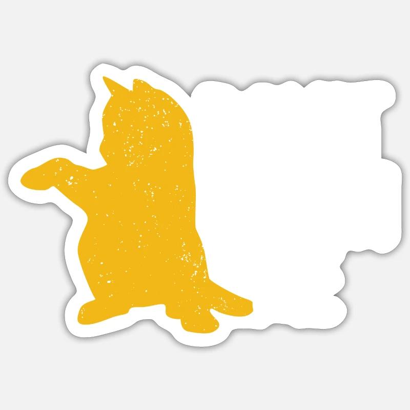 Don’t touch me chat chat - Sticker taille S (10 x 10 cm) - blanc mat