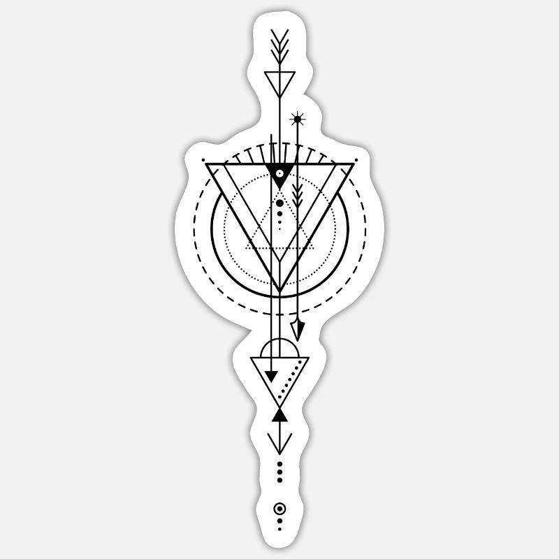 Boho Arrow - Sticker size S (10 x 10 cm) - white matte