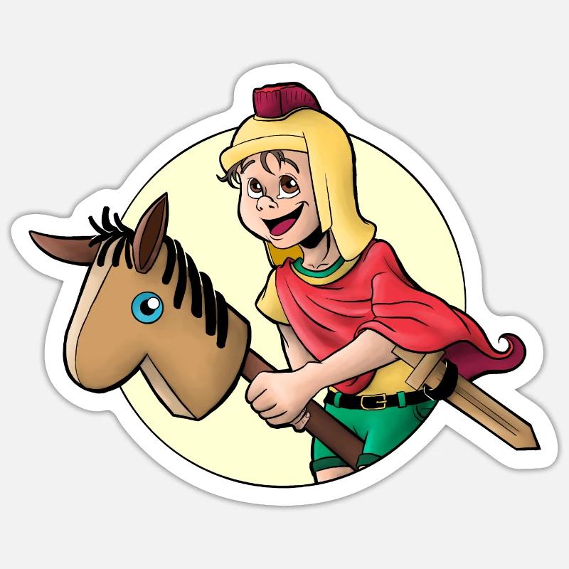 Enfant comme Santa Martin - Sticker taille S (10 x 10 cm) - blanc mat