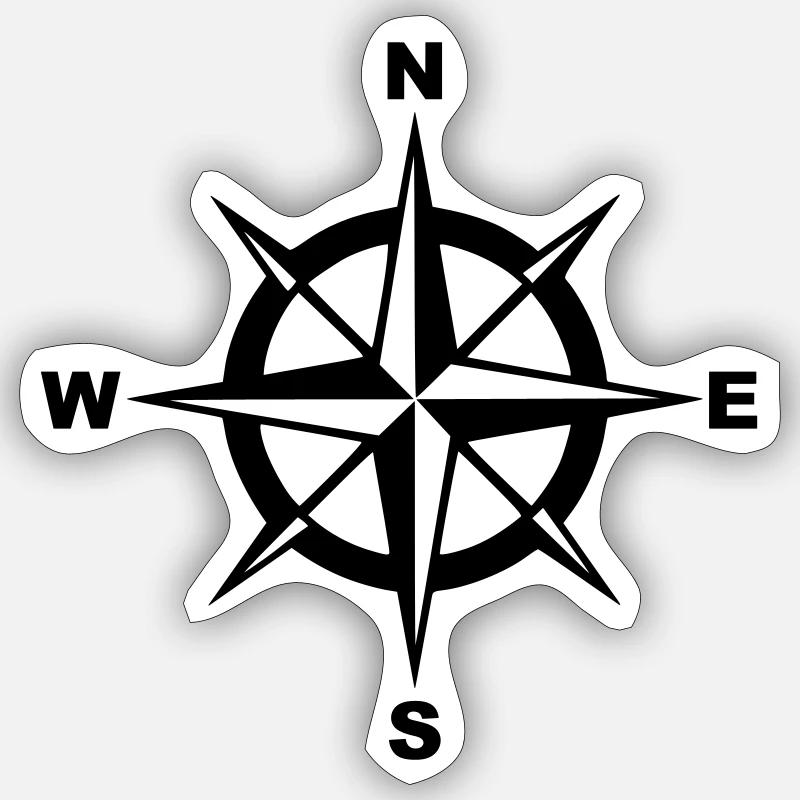 Compass Sticker size S (10 x 10 cm)
