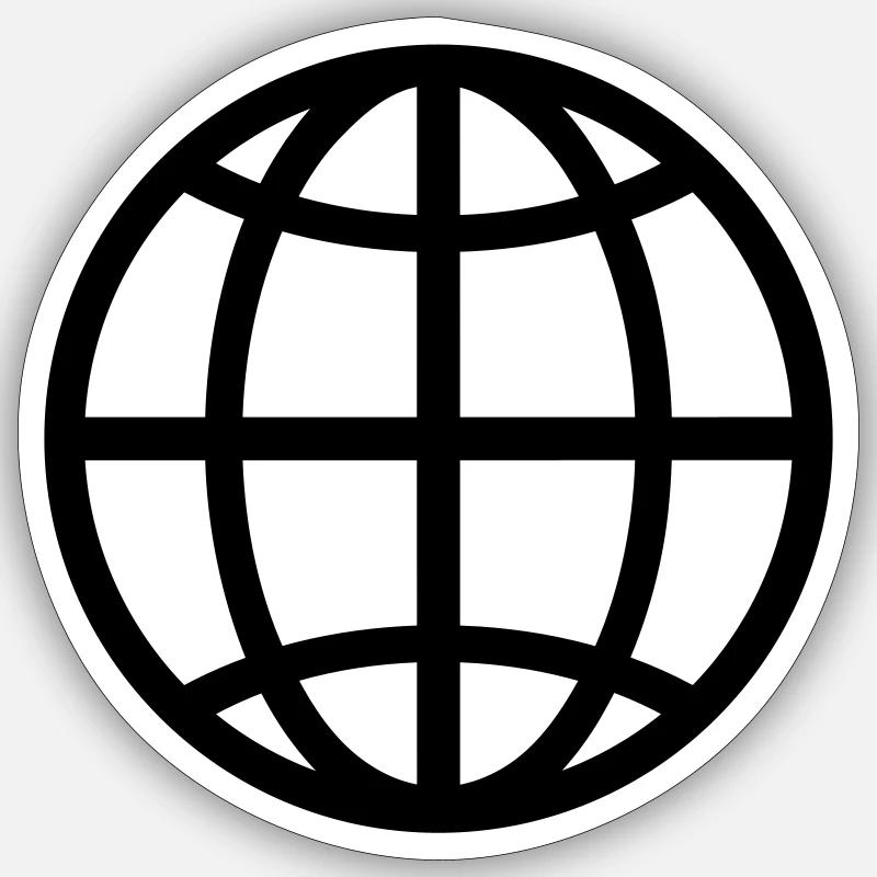 Globus Sticker Größe S (10 x 10 cm)