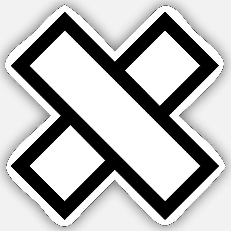 Cross Sticker size S (10 x 10 cm)