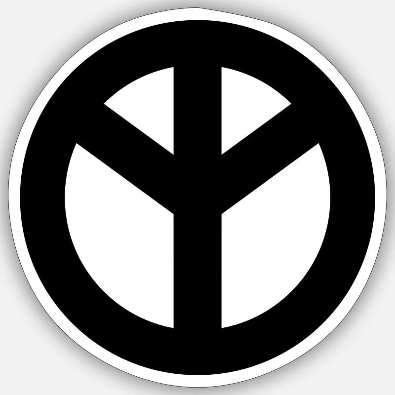 Peace Sticker taille S (10 x 10 cm)