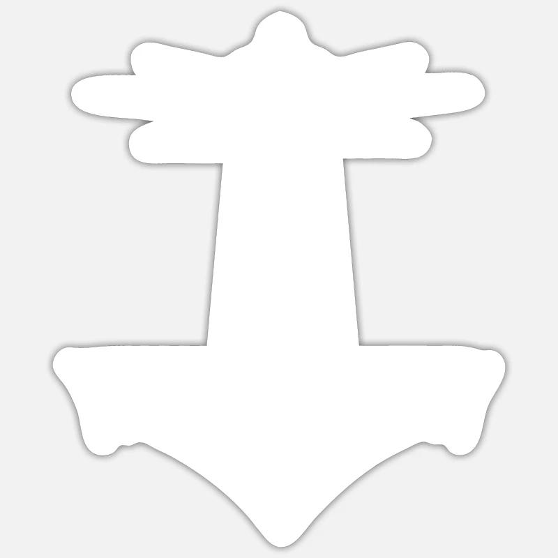 Ancre phare - Sticker taille S (10 x 10 cm) - blanc mat