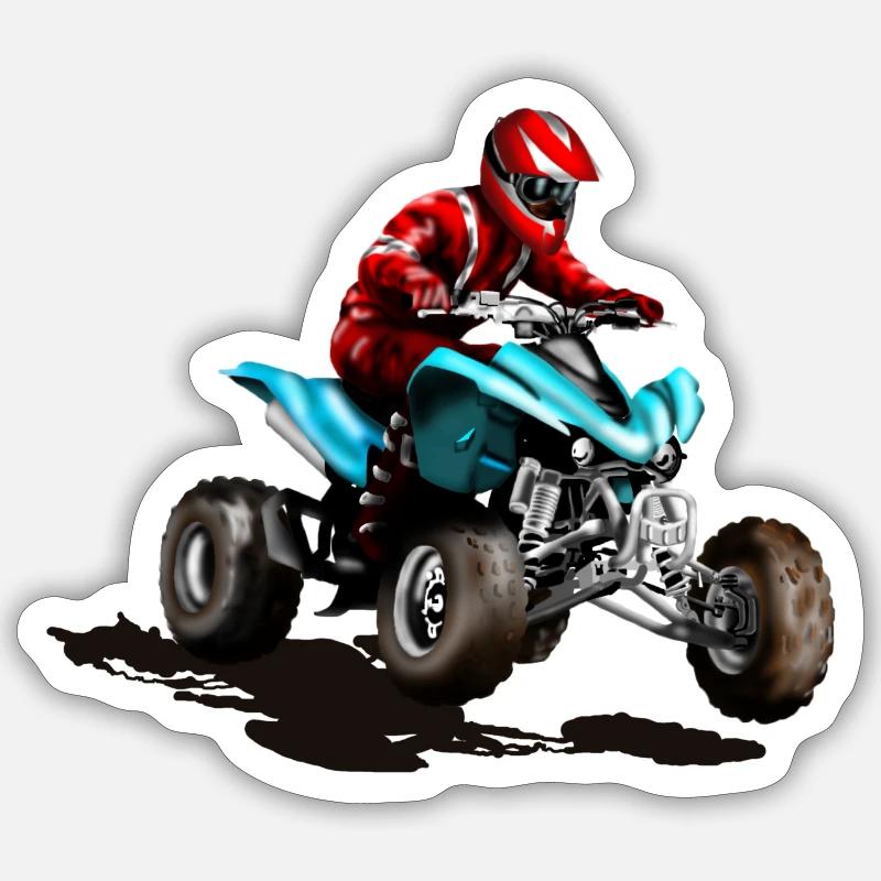 ATV - Sticker taille S (10 x 10 cm) - blanc mat