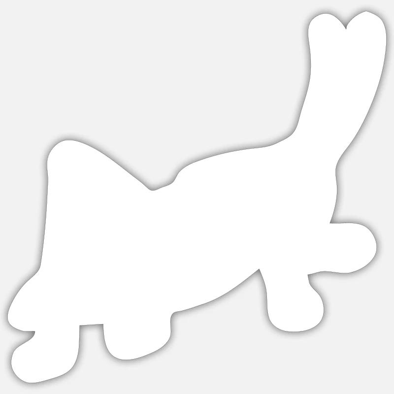 sauterelle - Sticker taille S (10 x 10 cm) - blanc mat