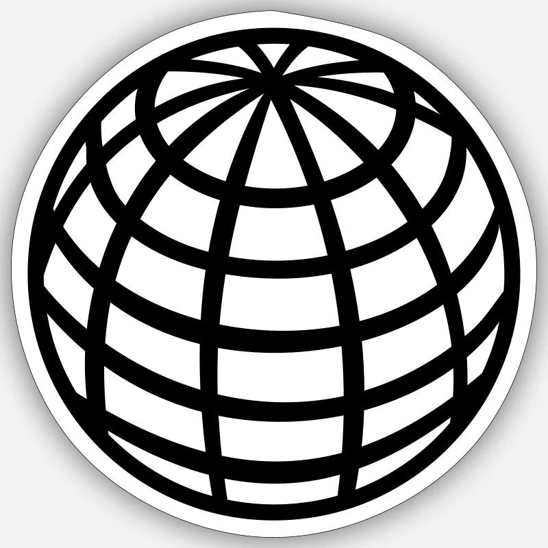 Globe Sticker size S (10 x 10 cm)