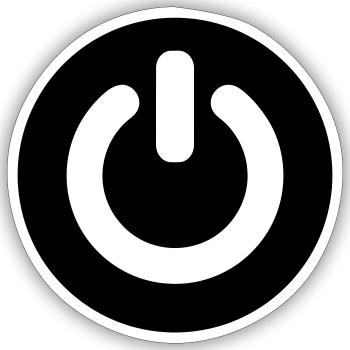 Power - Sticker size S (10 x 10 cm) - white matte - Front