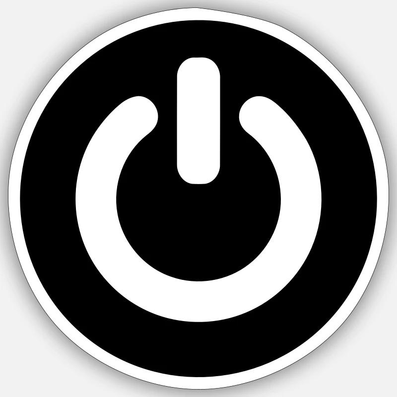 Power - Sticker size S (10 x 10 cm) - white matte