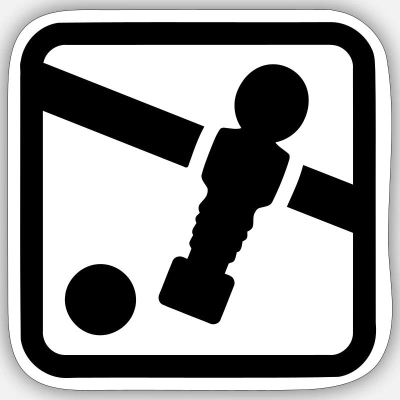 Tischkicker Sticker Größe S (10 x 10 cm)
