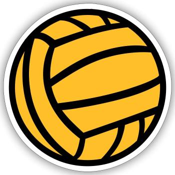 Water polo - Sticker size S (10 x 10 cm) - white matte - Front