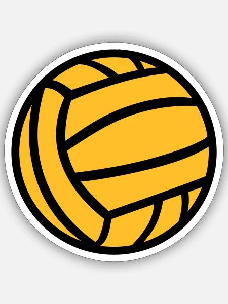 Waterpolo - Sticker maat S (10 x 10 cm) - mat wit