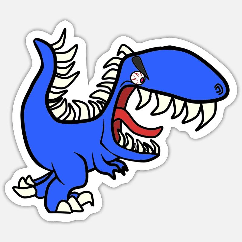 Dinosaurier Comicstyle Sticker Größe S (10 x 10 cm)