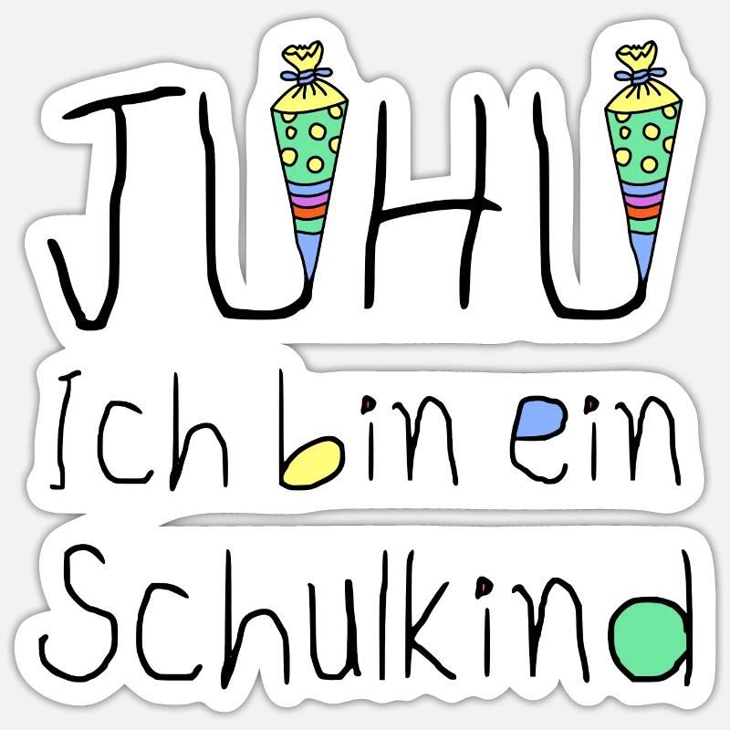 Scolarisation Scolarisation 1ère classe - Sticker taille S (10 x 10 cm) - blanc mat
