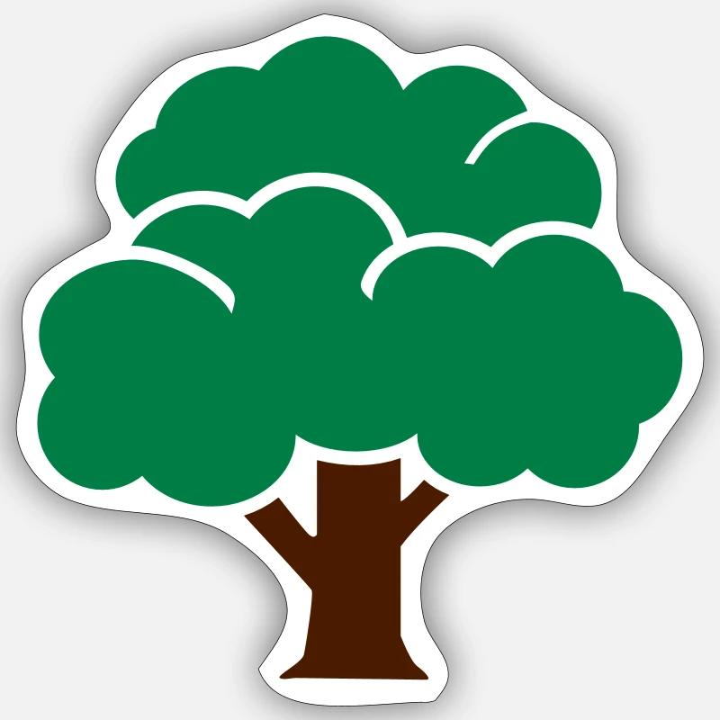 Arbre - Sticker taille S (10 x 10 cm) - blanc mat