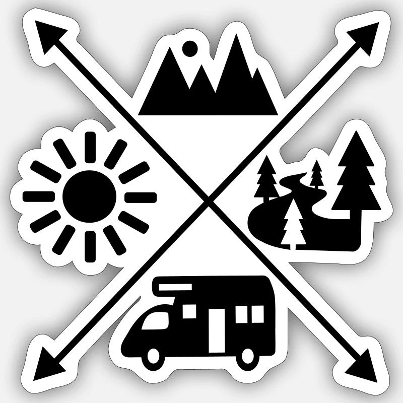 Wohnmobil Sticker Größe S (10 x 10 cm)