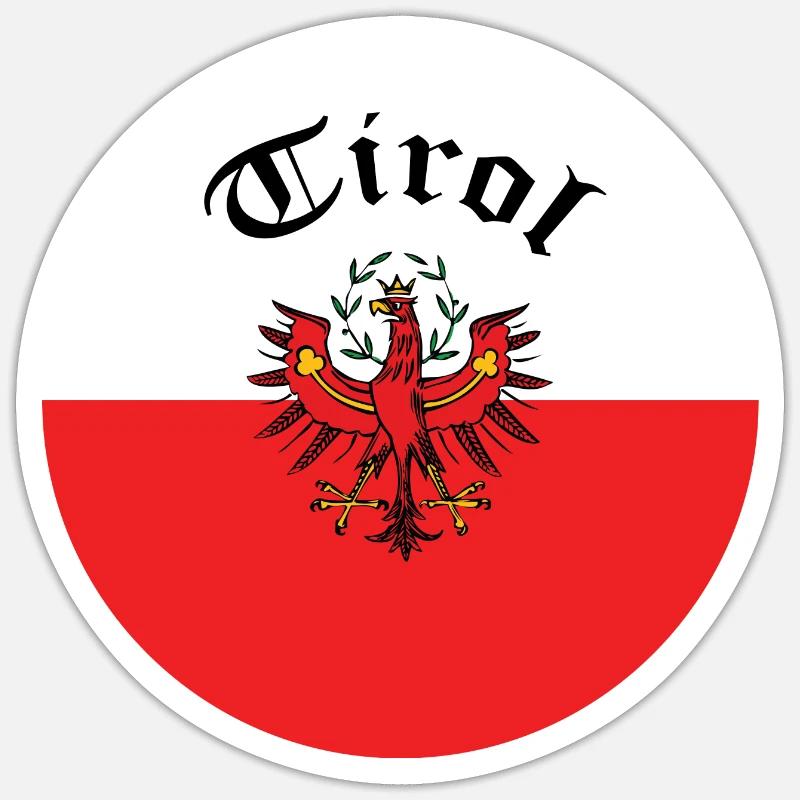 Tirol Button Sticker Größe S (10 x 10 cm)