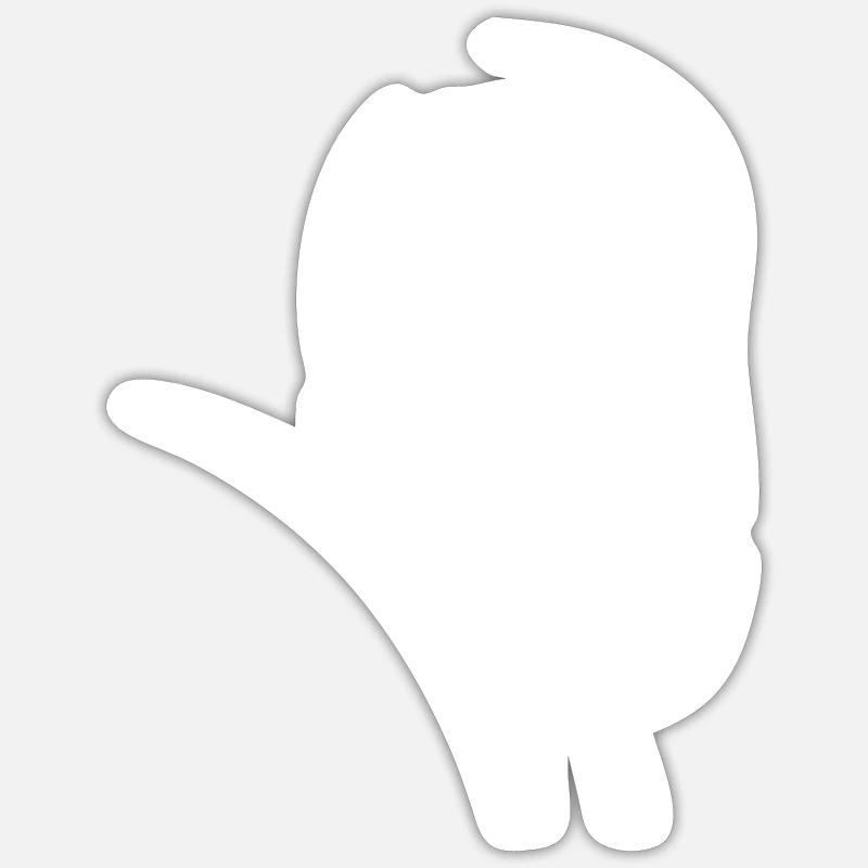 flamingo - Sticker taille S (10 x 10 cm) - blanc mat