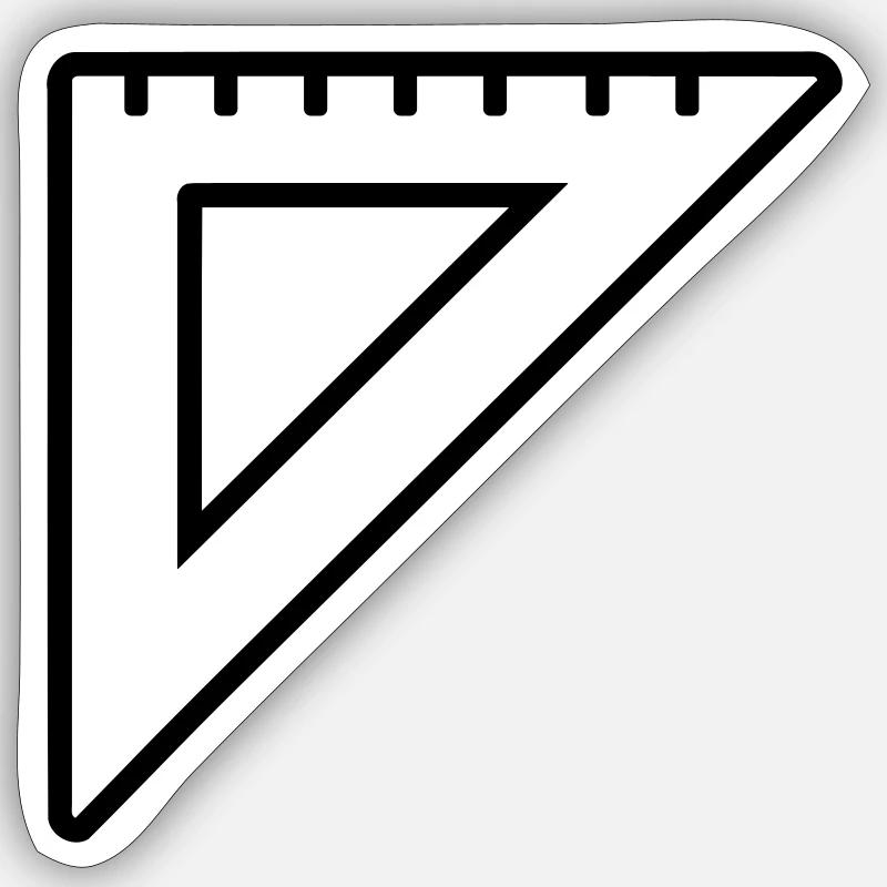Règle - Sticker taille S (10 x 10 cm) - blanc mat