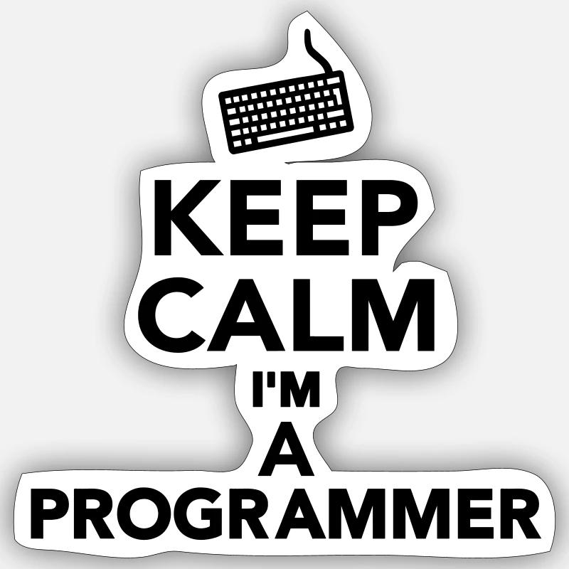 Programmierer - Sticker Größe S (10 x 10 cm) - Mattweiß