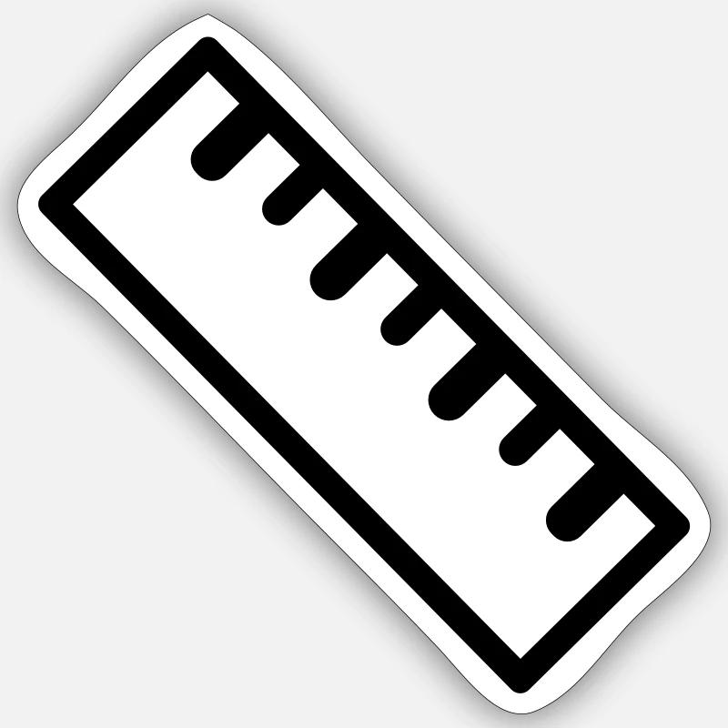 Règle - Sticker taille S (10 x 10 cm) - blanc mat