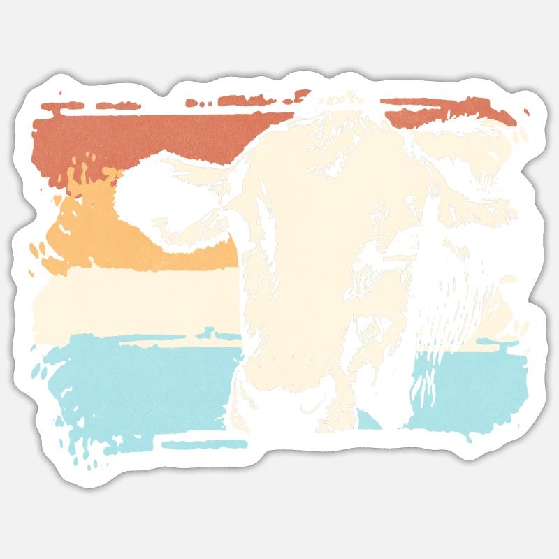 Bauer Kuh Bauernhof - Sticker Größe S (10 x 10 cm) - Mattweiß