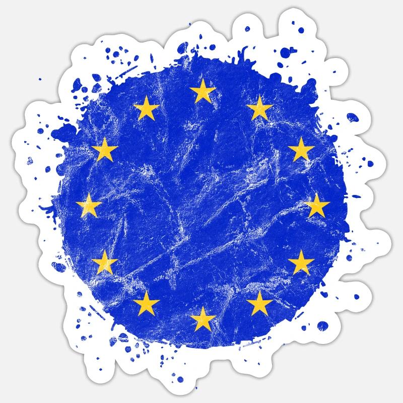 L’Europe symbole de l’UE - Sticker taille S (10 x 10 cm) - blanc mat