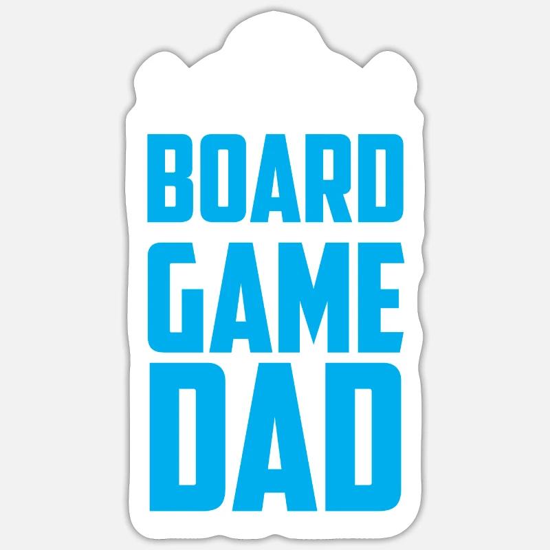 Board game Dad - Sticker size S (10 x 10 cm) - white matte