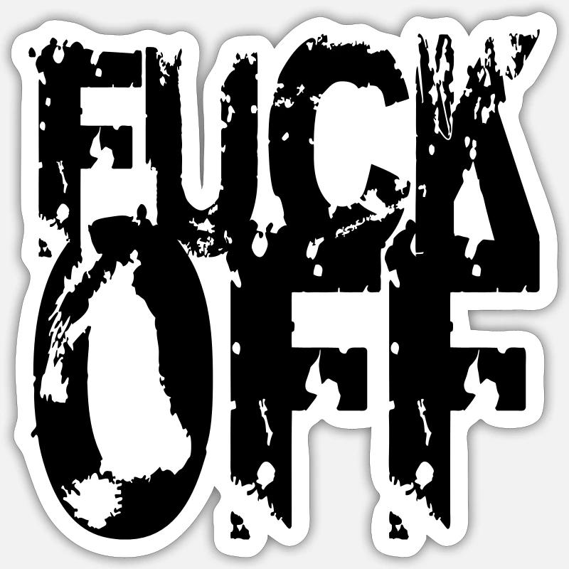 Foutre à imprimer - Sticker taille S (10 x 10 cm) - blanc mat