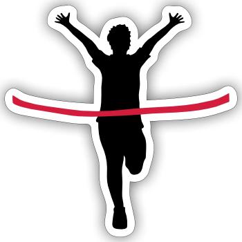 aiming red band goal home race - Sticker size S (10 x 10 cm) - white matte - Front