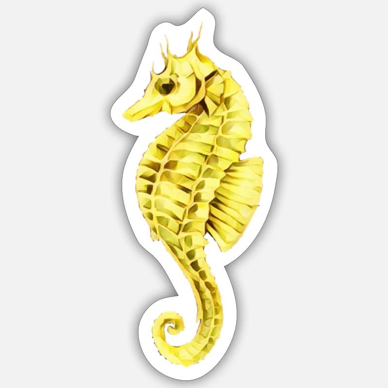 Seepferdchen - Sticker Größe S (10 x 10 cm) - Mattweiß