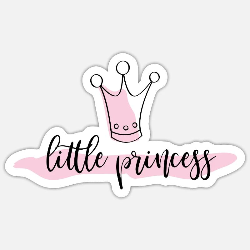 petite princesse - Sticker taille S (10 x 10 cm) - blanc mat